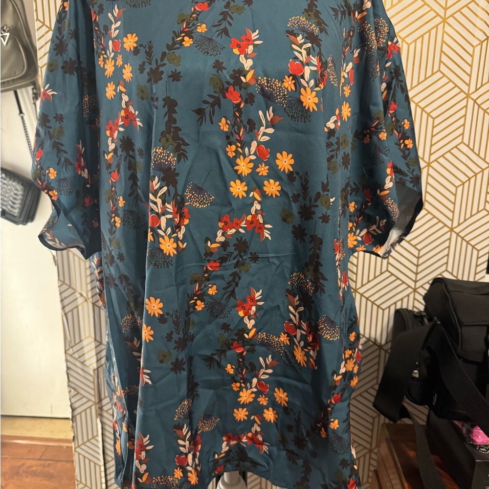 Floral Teal Dress